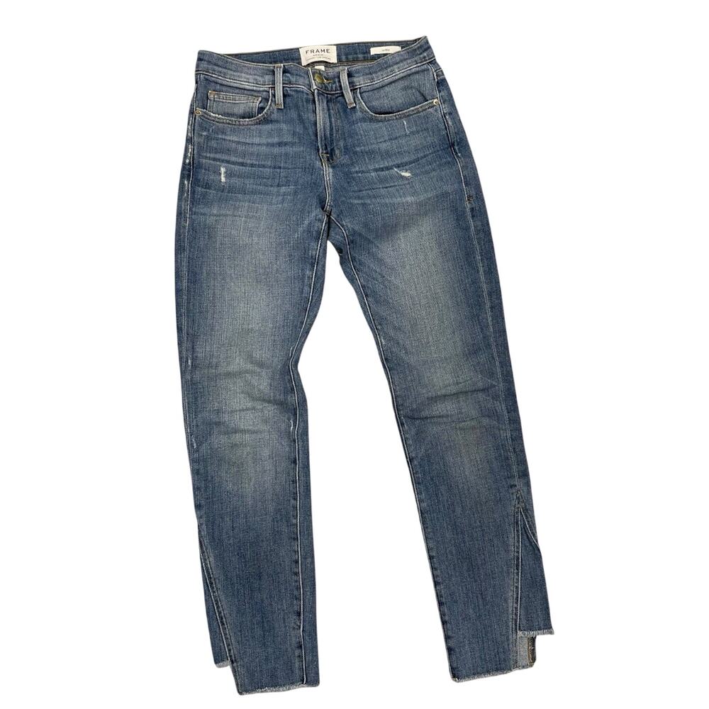 Frame Denim Jeans Le Boy Distressed Blue Jeans 24 Beaudry USA